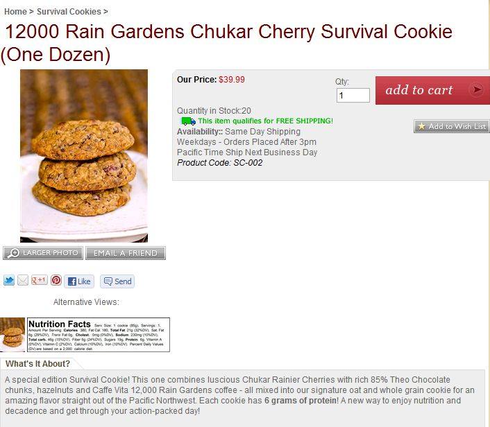12,000 Rain Gardens Cookie